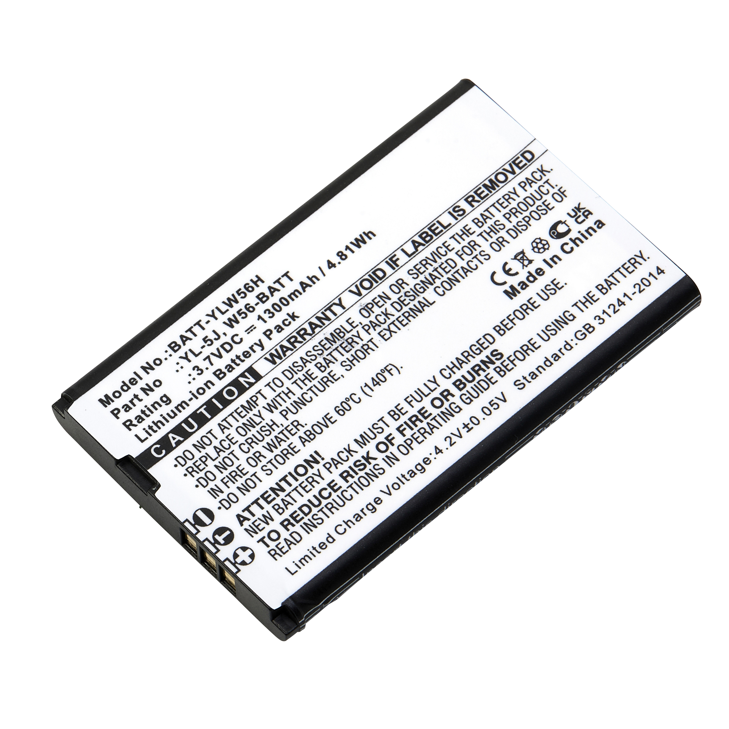 batt-ylw56h Cordless Phone