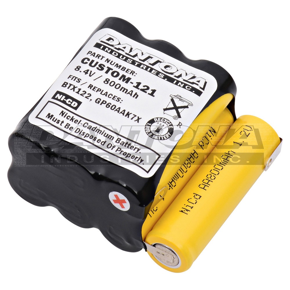 custom-121|custom-121|custom-121-2 Battery|Nickel Cadmium|NiMH/NiCD Packs