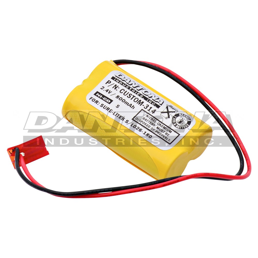 custom-314|custom-314|custom-314-2 Battery|Nickel Cadmium|NiMH/NiCD Packs