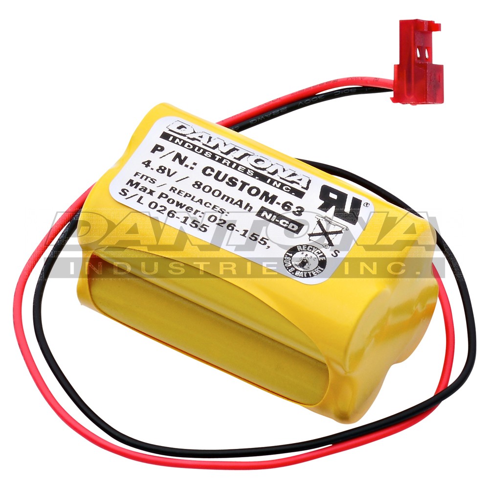 custom-63|custom-63|custom-63-2 Battery|Nickel Cadmium|NiMH/NiCD Packs