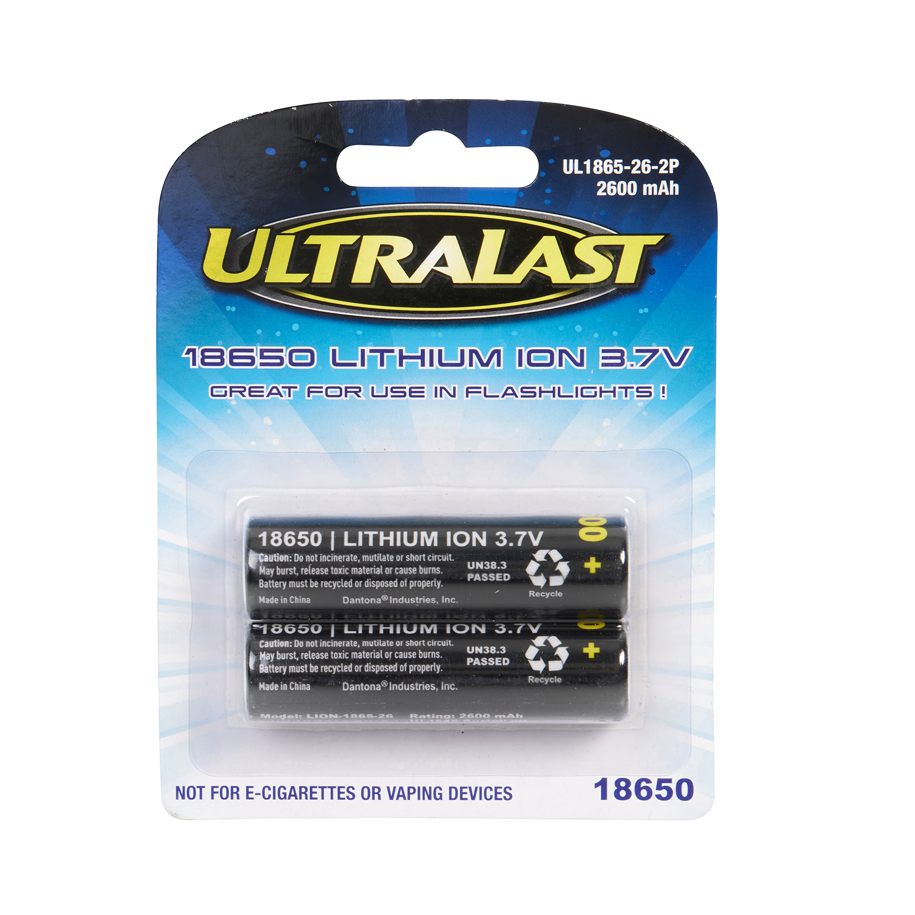 ul1865-26-2p Flashlight|Rechargeable 18650